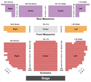 Lena Horne Theatre Seating Chart